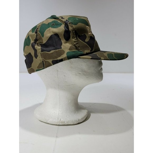 Vtg Young'an Eagle USA AirFreight Embroidered Green Camo Snapback Trucker Hat - Picture 4 of 10